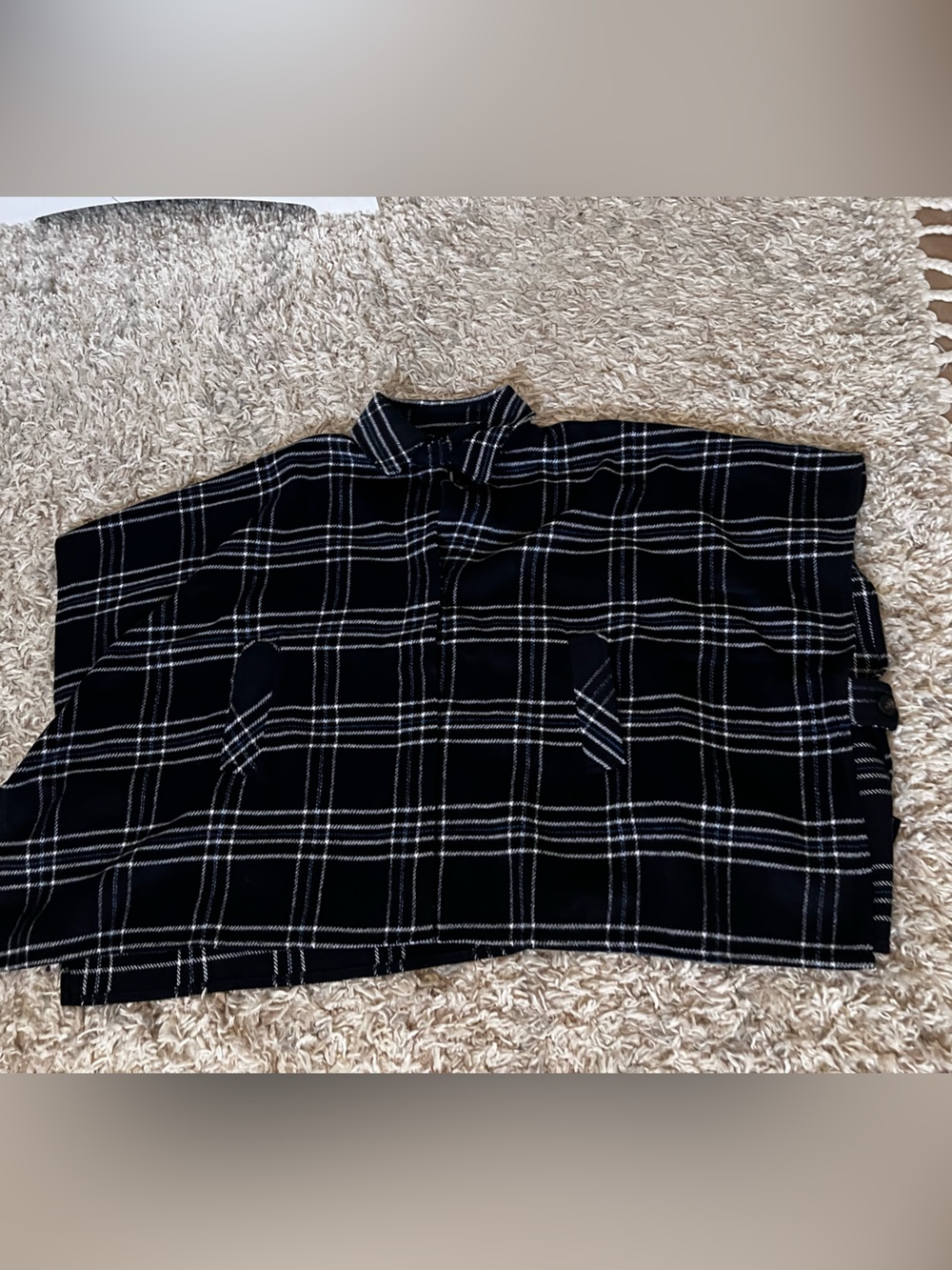 Nordstrom Navy Collared Poncho